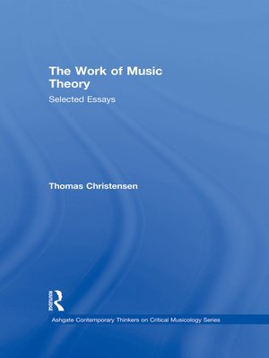 cover image of The Work of Music Theory